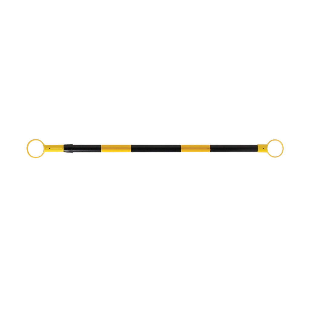 Bollard Safety Extension Barrier Bar Yellow/Black 1.2 - 2.1m