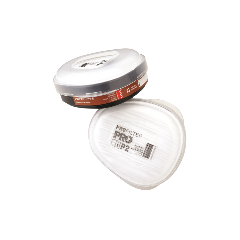 Half Mask Filter Cartridge and Prefilter Pad Combination (Pair)