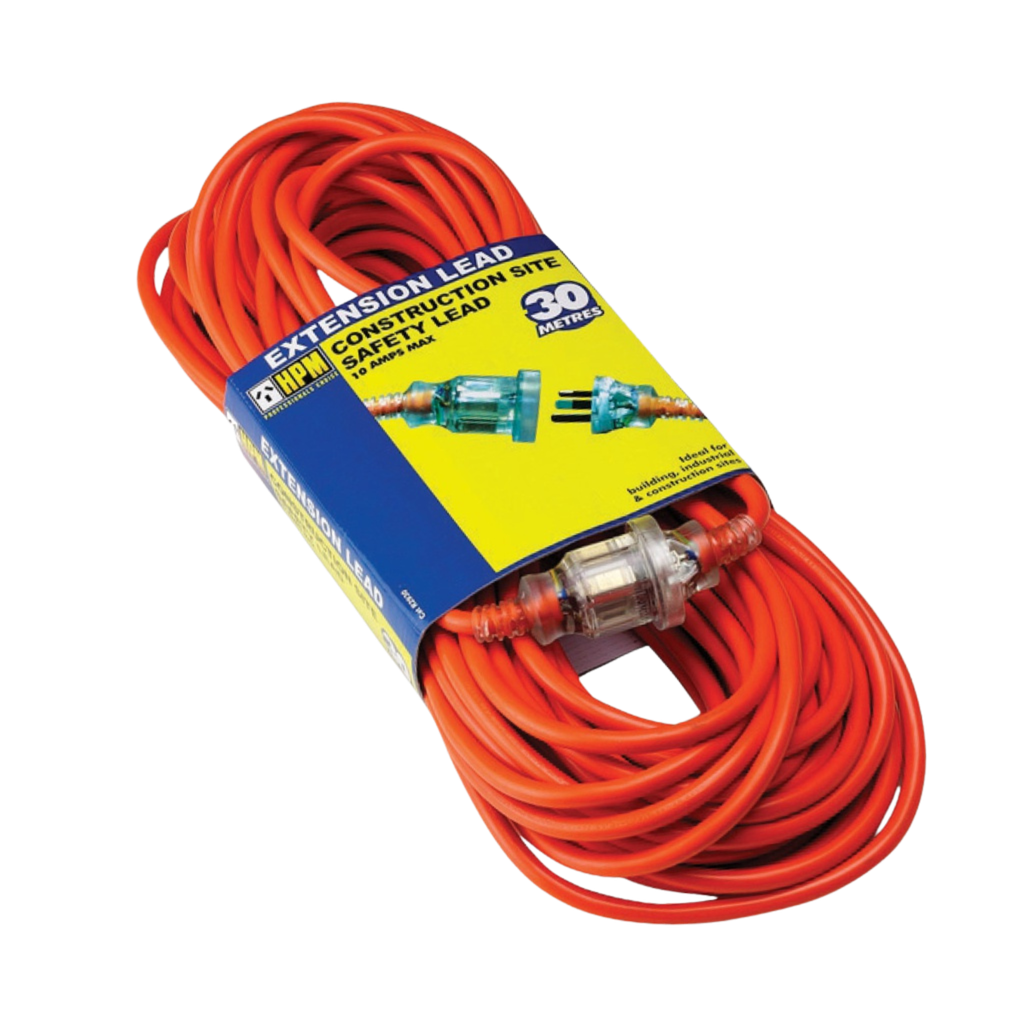 Heavy Duty Extension Lead 30m 15A w/- 10A plugs