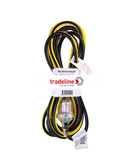 Heavy Duty Extension Lead 5m 15a w/- 10a plugs