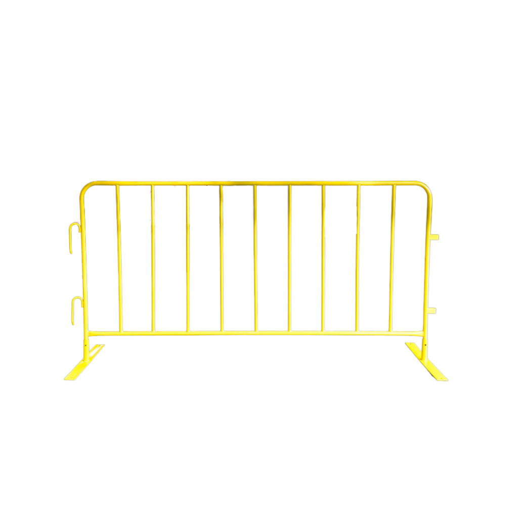 Powder Coated Yellow Crowd Control Fence/Event Fence (CCB) 1.1m x 2.1m - Includes Feet &amp; Pins