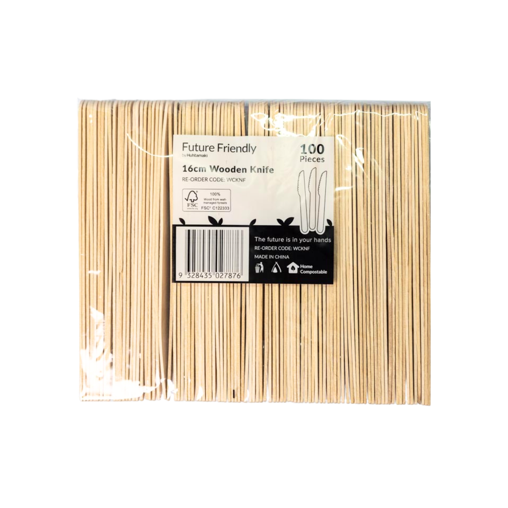 Wooden Bamboo Disposable Knives (Pack of 100)