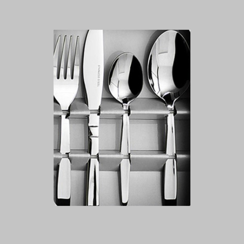 16 Piece Cutlery Set - Stainless Steel - (4 sets of Knive, Fork, Spoon, Teaspoon)