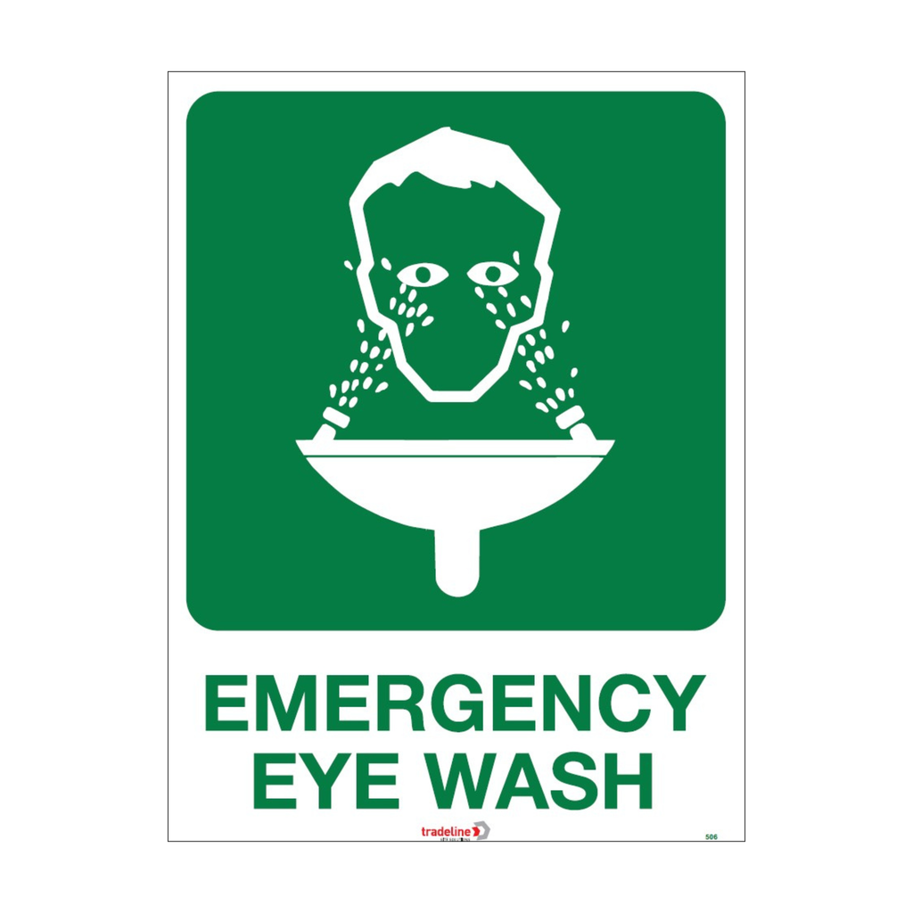 Safety Sign 600 x 450mm - Emergency Eyewash