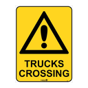 Safety Sign 600 x 450mm - Trucks Crossing