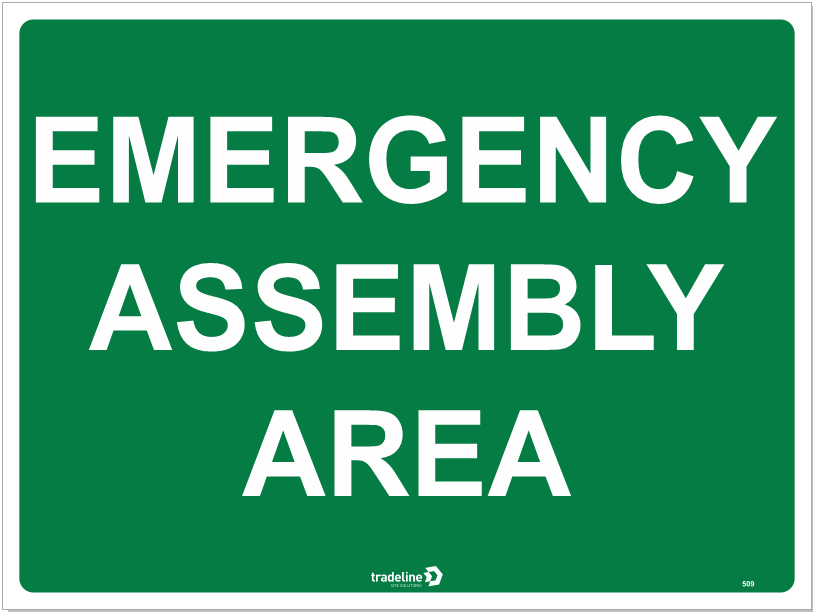 Safety Sign 600 x 450mm - Emergency Assembly Area