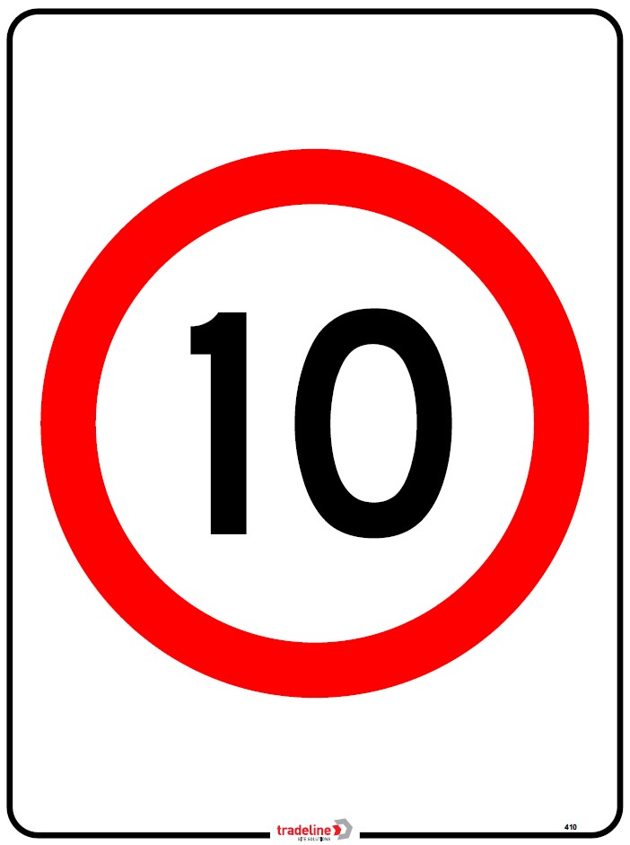 Safety Sign 600 x 450mm - 10km