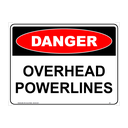 Safety Sign 600 x 450mm - DANGER Overhead Powerlines