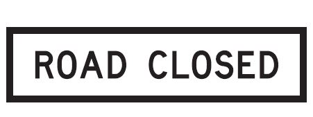 QLD Multi Message 1200 x 300mm Class 1 Reflective - Road Closed