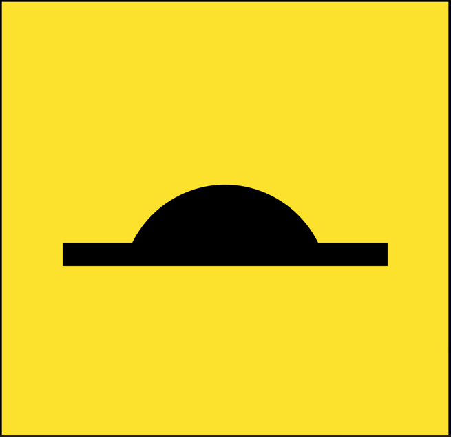 QLD Multi Message 600 x 600mm Class 1 Reflective - Speed Hump Symbol