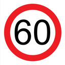 Victoria Multi Message Sign 600 x 600mm Class 1 Reflective - 60km