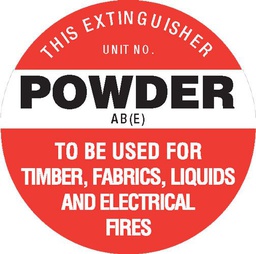 [FRL05P] Safety Sign 190 x 190mm Poly - Fire Extinguisher Powder ABE