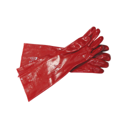 [GLVCHEML45] PVC Gloves Chemical 450mm Red