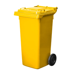 [BIN120Y] Plastic Wheelie Bin - 120 Litre - Yellow