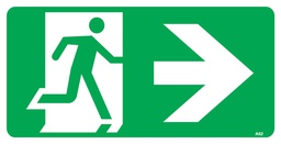 Safety Sign 350 x 180mm - Running Man (Right Arrow)