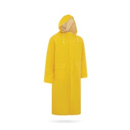 [RAINCOATM] Yellow PVC Rain Coat - Full Length - Size M