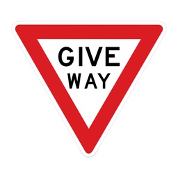 [SIGNR1-2A] Give Way Sign 750mmH Aluminum Class 1 Reflective