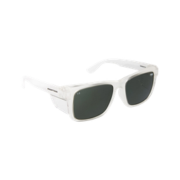 [STYLEPOLCLR] Style Safety Glasses Frontside POLARISED Smoke Lens with Clear Frame