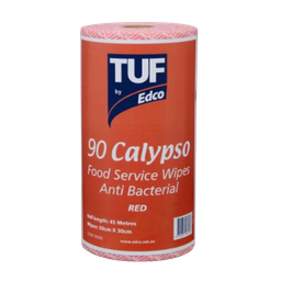 [CLEANROLLRED] Cleaning Roll/Wipes TUF Calypso 30cm x 45m Red