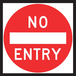 QLD Multi Message 600 x 600mm Class 1 Reflective - No Entry