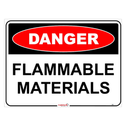 Safety Sign 600 x 450mm - Flammable Materials